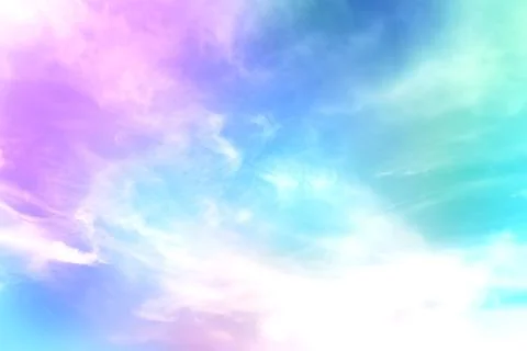 Background with gradient sky in evening clouds Stockfoto's