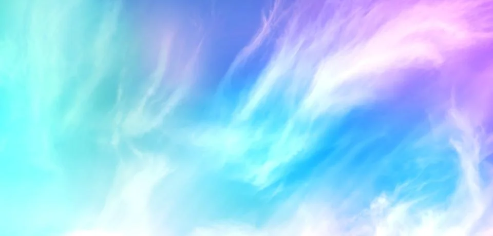 Background with gradient sky in evening clouds Stockfoto's