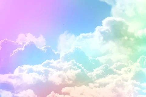 Background with gradient sky in evening clouds Stock Photos