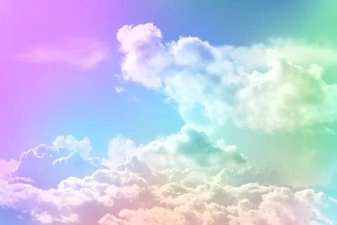 Background with gradient sky in evening clouds Stockfoto's