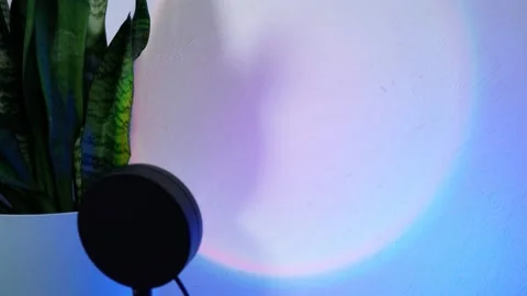 Background with gradient sunset projector lamp. Copy space Video stock 171713269