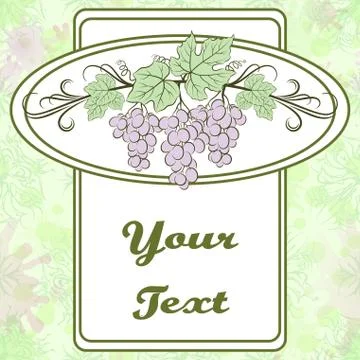 Background with Grape Illustrazione stock