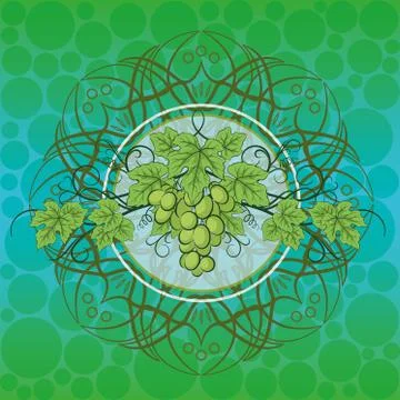 Background with Grape Stock Illustration