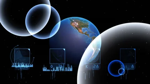 Background for graphical display of changes Earth Stock Footage 58535309