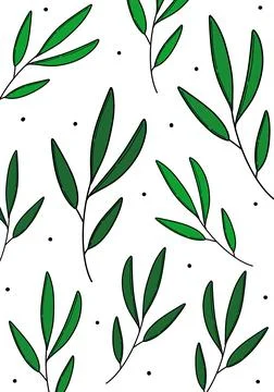 Background grass plants botany green blank Stock Illustration