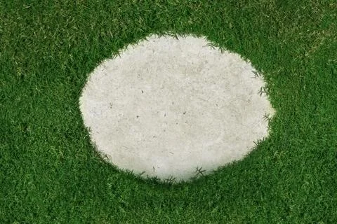 Background, grass through slabs on the pavement. Stock Photos