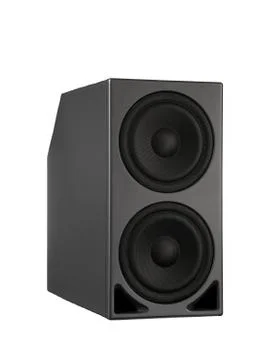 Background of gray speaker with sphere Stock Photos