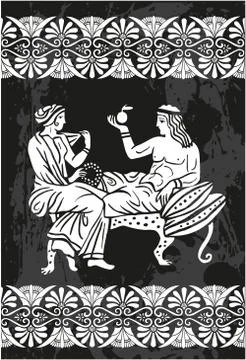 Background in the Greek style Stock Illustration