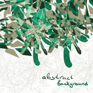 Background of green abstract explosion with space for text Stock Illustration