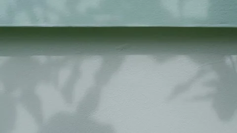 Background green abstract line shadow overlay on cement wall floor beige Stock Footage 345941995