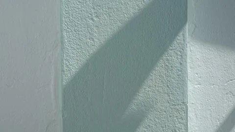 Background green abstract line shadow overlay on cement wall floor beige Stock Footage 346738484