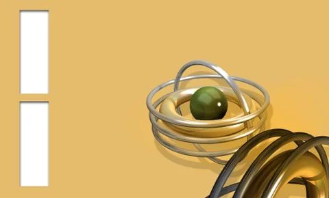 Background with green  ball Stock Illustration