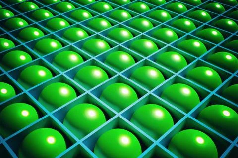 Background green balls Stock Illustration