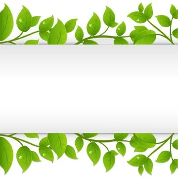 Background with green branches Stock Illustration