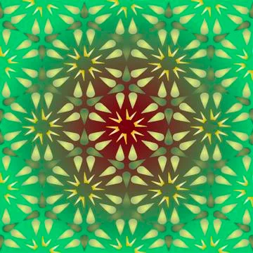 Background with green flower Illustrazione stock