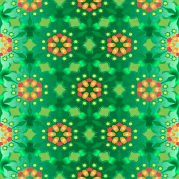 Background with green flower Illustrazione stock