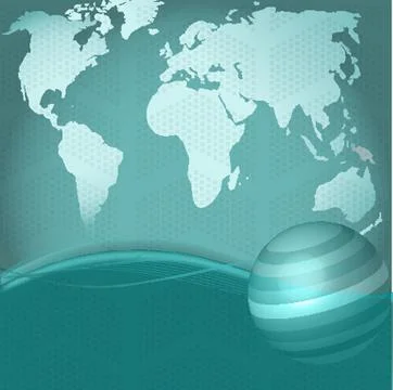 Background with green globe icon Stock-Illustration