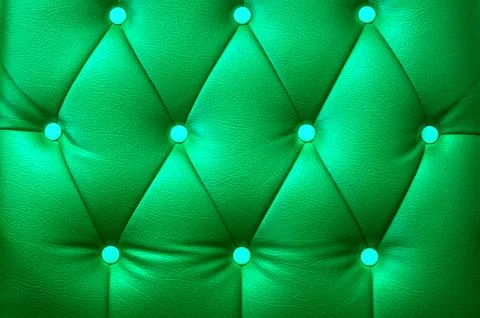 Background of the green leather Stock Photos
