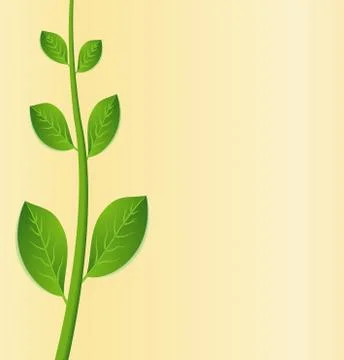 Background with green leaves for a design Stock-Illustration