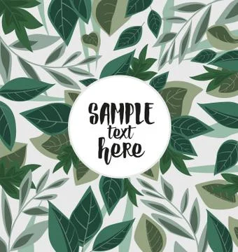 Background with green leaves Stock Illustration