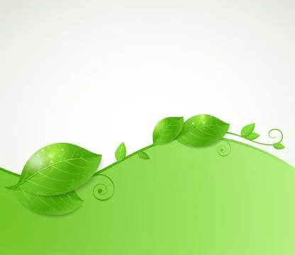 Background with green leaves Stock Illustration