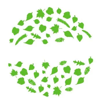 Background with green leaves Stock Illustration