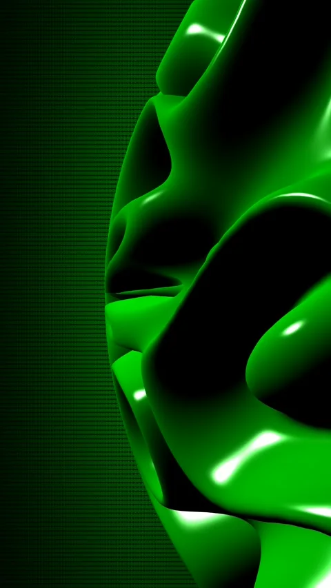 Background with Green Plasma, Unique Design, Paints, Reflection, Exclusive Stock Footage 303848031