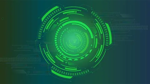 Background of Green Technology Abstract Circle  background with back space,.. Stock Illustration
