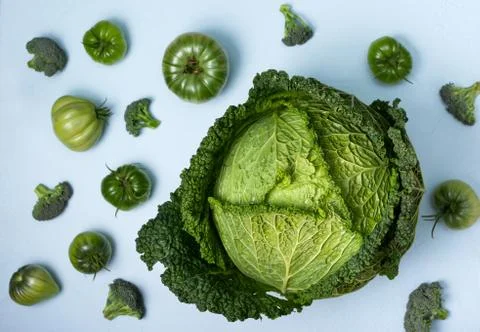 Background with green vegetables Stock Photos