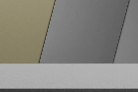 Background grey beige  wall studio room solid kitchen podium floor Stock Photos