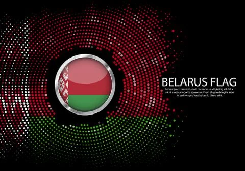 Background Halftone gradient template or LED neon Light on round Dots style o Stock Illustration