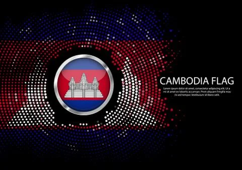 Background Halftone gradient template or LED neon Light on round Dots style o Stock Illustration