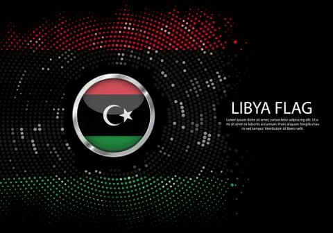 Background Halftone gradient template or LED neon Light on round Dots style o Stock Illustration