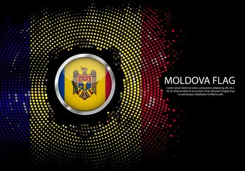 Background Halftone gradient template or LED neon Light on round Dots style o Stock Illustration