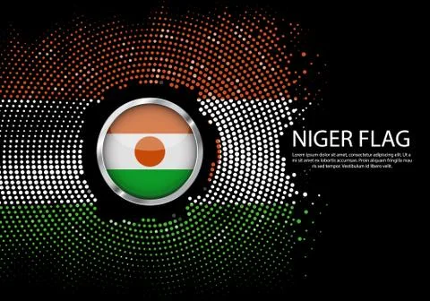 Background Halftone gradient template or LED neon Light on round Dots style o Stock Illustration