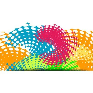 Background with halftone patterns Stock Illustration