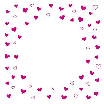 Background with hand drawn hearts Stock Illustration