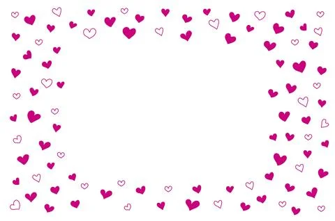 Background with hand drawn hearts Stock Illustration