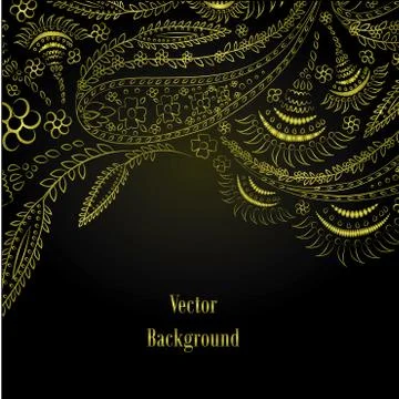 Background. Hand Drawn ornament. Vector illustration. Stock Illustration