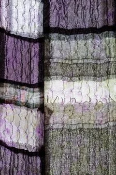 Background from hand stitched patchwork fabric Foto stock