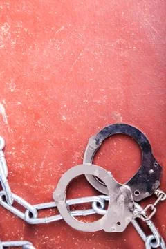 Background handcuffs and chains Stockfoto's