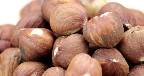 Background hazelnuts close up Stock Footage 97365813