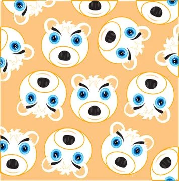 Background from head bear Stock Illustration