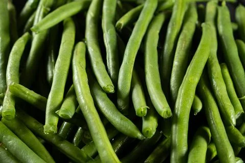 Background of healthy green string beans Stock Photos