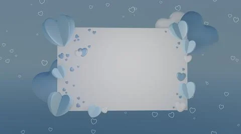 Background with heart  frame Illustrazione stock