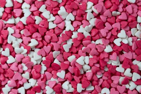 Background of a Heart shape candy for Valentine's day Stock Photos
