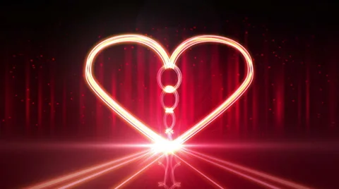 Background heart from shone lines Stock-Footage 33846724