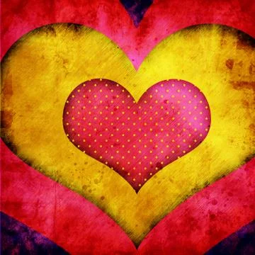 Background with hearts and dots Stock Illustration