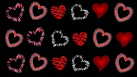 Background with hearts Stock Footage 145050072