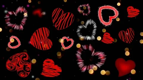 Background with hearts Stock Footage 145344339